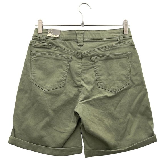 NEW WIT & WISDOM 'Ab'solution Green Mid-Ris. Stretch Twill Shorts Sz 2 NWOT 0023 - Picture 4 of 11